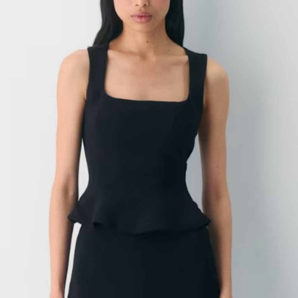 NWT Aritzia Wilfred Rhodora Bustier - Black, Size Small